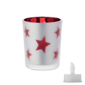 Lumanare tealight LED, Glass, rosu