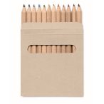 Set de 12 creioane colorate, Cardboard, brown