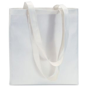 Sacosa de cumparaturi netesut, Non woven, white