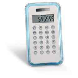Calculator cu 8 cifre, Plastic, transparent blue