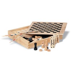 4 jocuri in cutie din lemn, Wood, wood