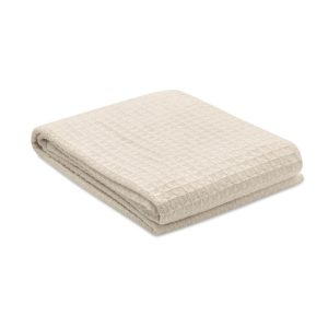 Patura din bumbac wafle de 350, Cotton, beige