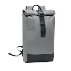 Rucsac rolltop reflectorizant, Polyester, matt silver