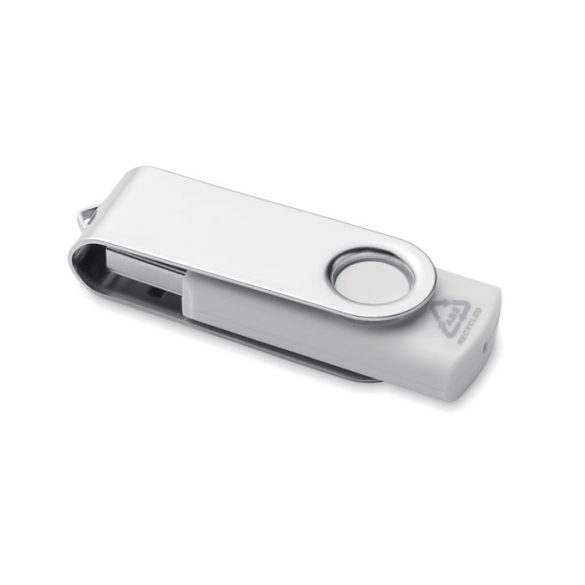 USB 16G din ABS reciclat       MO2080-06, ABS, white, 16G