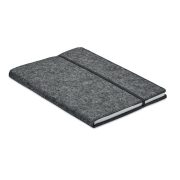 Notebook  A5 RPET pasla, Fleece, dark grey