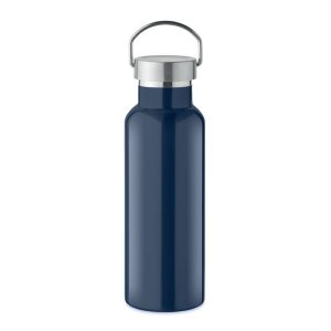 Sticla cu perete dublu 500 ml, Stainless steel, Albastru inchis