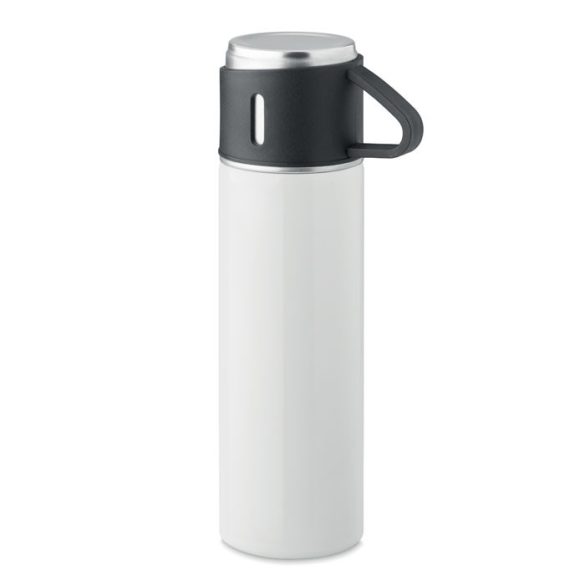 Termos cu perete dublu 420 ml, Stainless steel, white