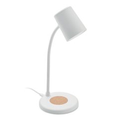 Incarcator wireless + boxa lamp, ABS, white