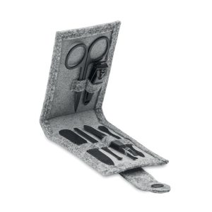 Set manichiura 6 piese, pasla R, RPET, grey