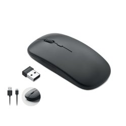 Mouse wireless reincarcabil, ABS, black