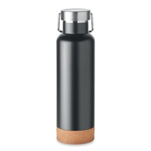 Sticla cu perete dublu 500 ml, Stainless steel, negru