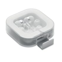 Casti cu capace de silicon, Plastic, white