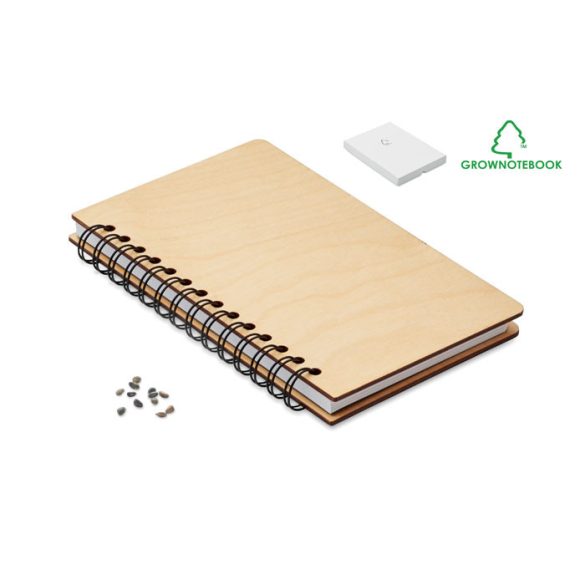 GROWBOOK™  A5 mesteacan, Paper, wood