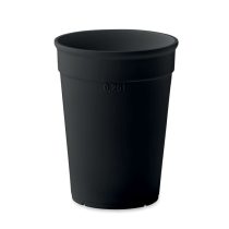 Pahar PP reciclat 300 ml, Polypropylene PP, black