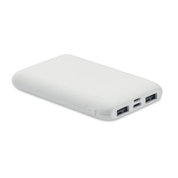 Power bank 5000 mAh, Plastic, alb