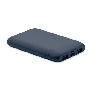 Power bank 5000 mAh, Plastic, albastru marin francez