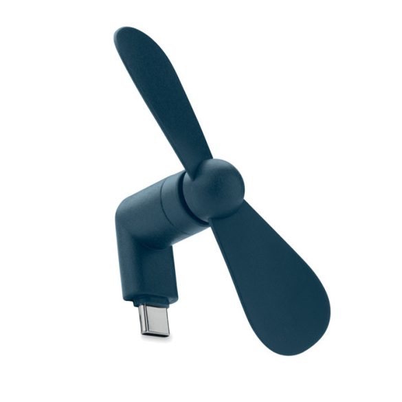 Ventilator USB portabil, Plastic, albastru marin francez