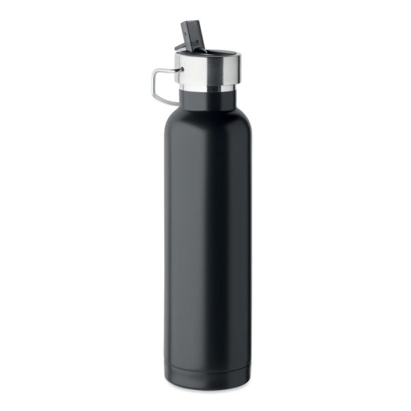 Sticla cu perete dublu 660 ml, Stainless steel, negru