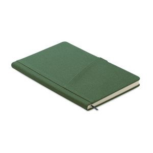 Agenda A5 PU buzunar frontal, Paper, verde inchis