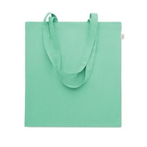 Sacosa din bumbac reciclat, Recycled cotton, verde menta