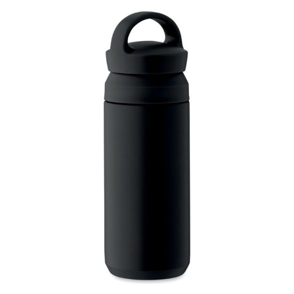 Sticla cu perete dublu 320 ml, Stainless steel, negru