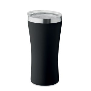 Pahar cu perete dublu 160 ml, Stainless steel, negru