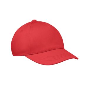 Sapca baseball copii 5 panele, Cotton, rosu