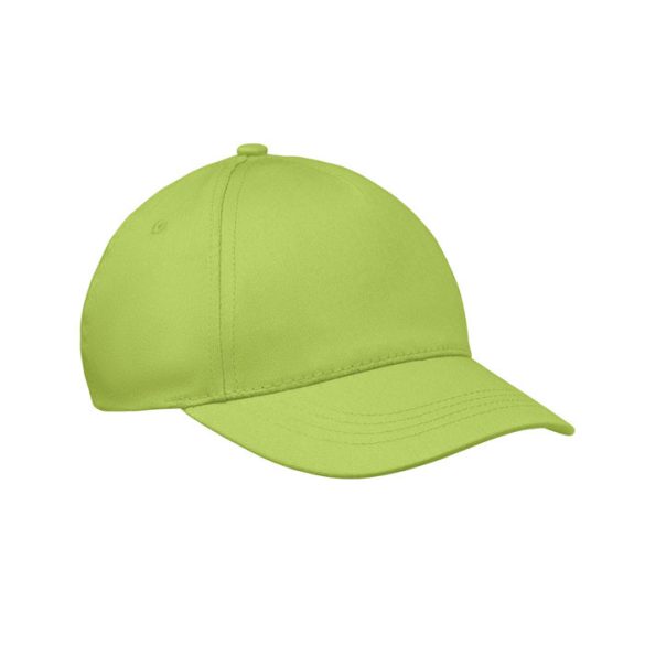 Sapca baseball copii 5 panele, Cotton, lime