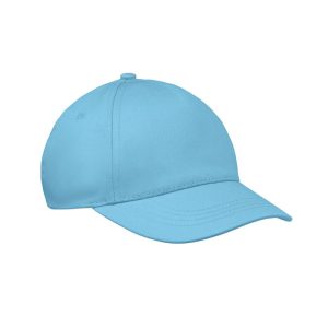 Sapca baseball copii 5 panele, Cotton, albastru copil