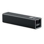 Power bank 2600 mAh, Aluminium, negru