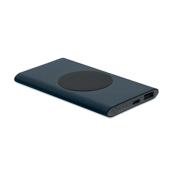 Power bank 5000mAh 15W, Aluminium, albastru marin francez
