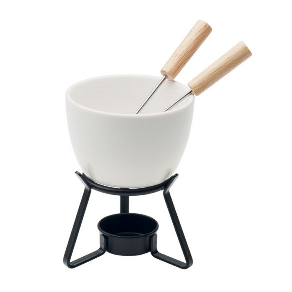 Set de fondue ceramica, 240 ml, Ceramics, alb