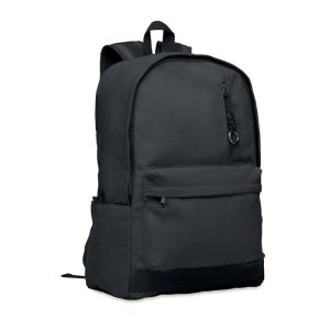 Rucsac pentru laptop 15 inch, Recycled cotton, negru