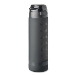 Sticla de apa sport RPET 1L, RPET, negru