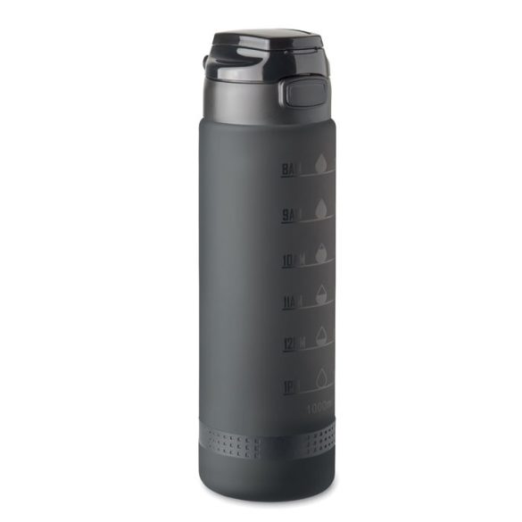 Sticla de apa sport RPET 1L, RPET, negru