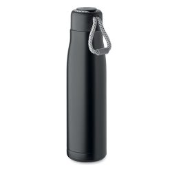 Sticla cu perete dublu 500 ml, Stainless steel, negru
