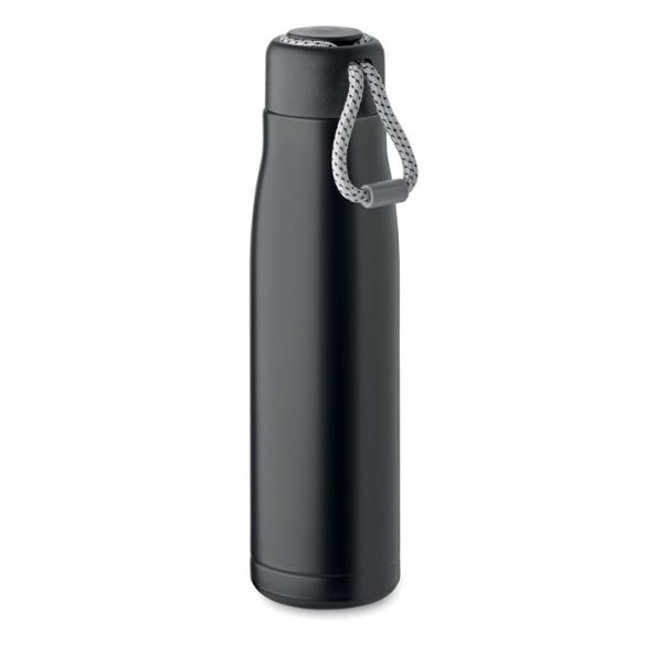 Sticla cu perete dublu 500 ml, Stainless steel, negru