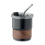 Pahar cu un singur perete 260 m, Stainless steel, negru
