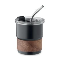 Pahar cu un singur perete 260 m, Stainless steel, negru