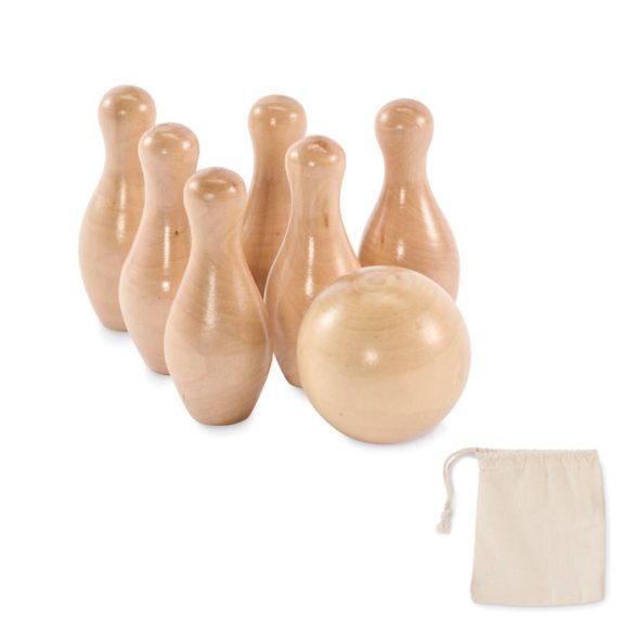 Mini set de bowling din lemn de, Wood, lemn