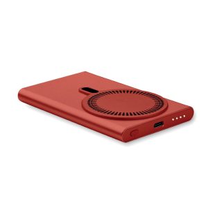 Powerbank wireless, Aluminium, burgundy