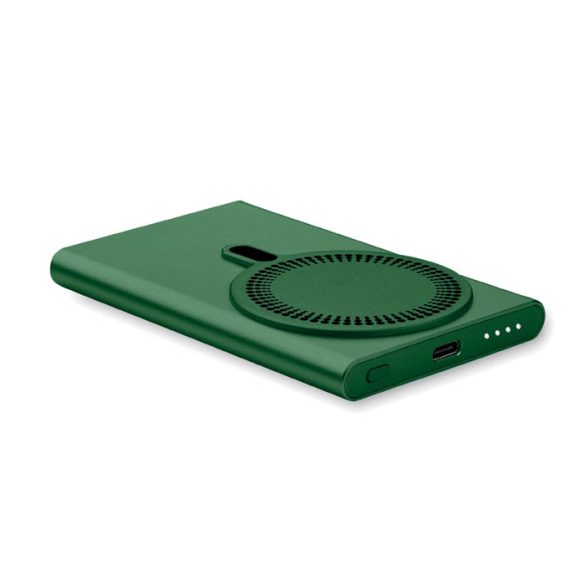 Powerbank wireless, Aluminium, verde inchis