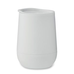 Pahar termo cu perete dublu din, Polypropylene PP, alb