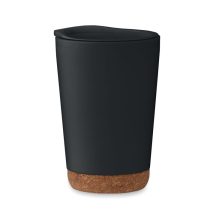 Pahar tumbler cu perete dublu 3, Polypropylene PP, negru