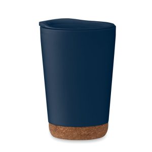 Pahar tumbler cu perete dublu 3, Polypropylene PP, albastru marin francez