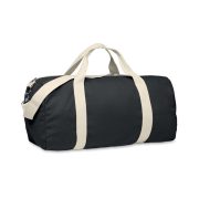 Geanta duffle reciclata 320 gr/, Recycled cotton, negru