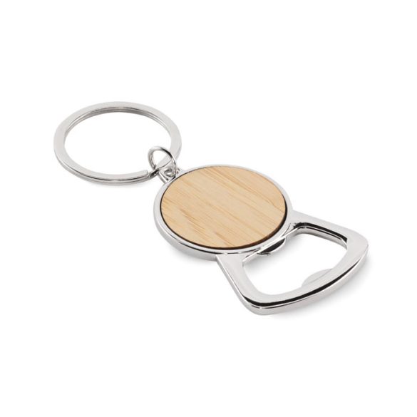 Breloc din aluminiu reciclat, Bamboo, lemn