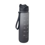Sticla de apa sport RPET 1L, RPET, negru