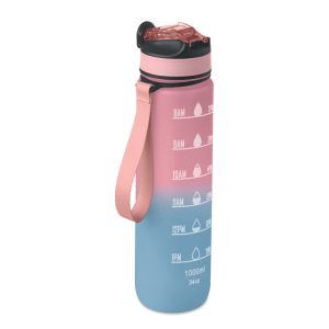 Sticla de apa sport RPET 1L, RPET, roz copil