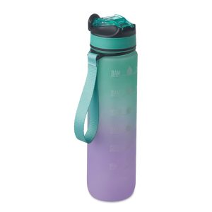 Sticla de apa sport RPET 1L, RPET, turcoaz